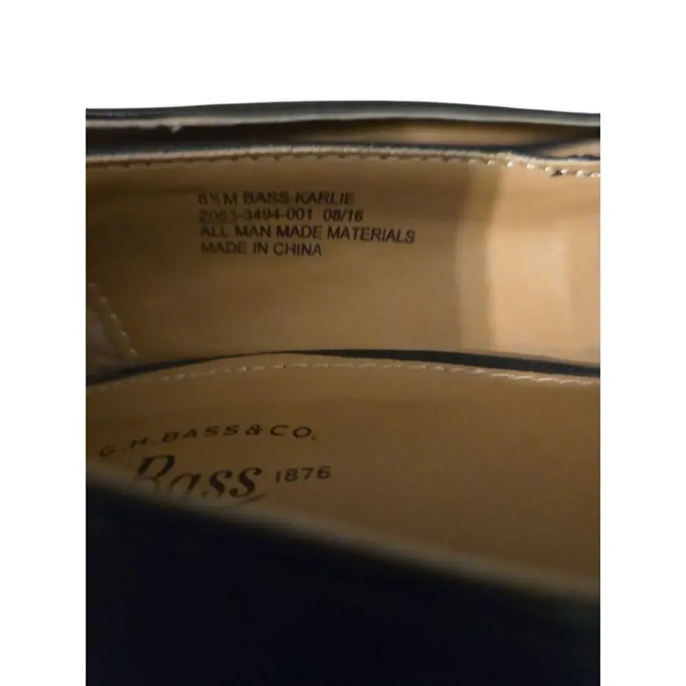 G.H Bass Co Shoes Womens 7.5 M Bass-Karlie Black Slip On Wedge